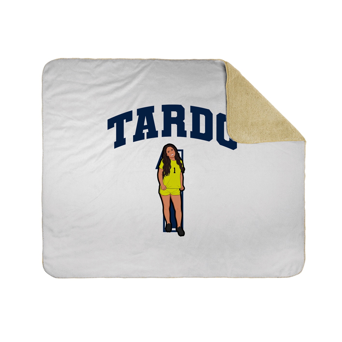 Throw Blanket — Number in White