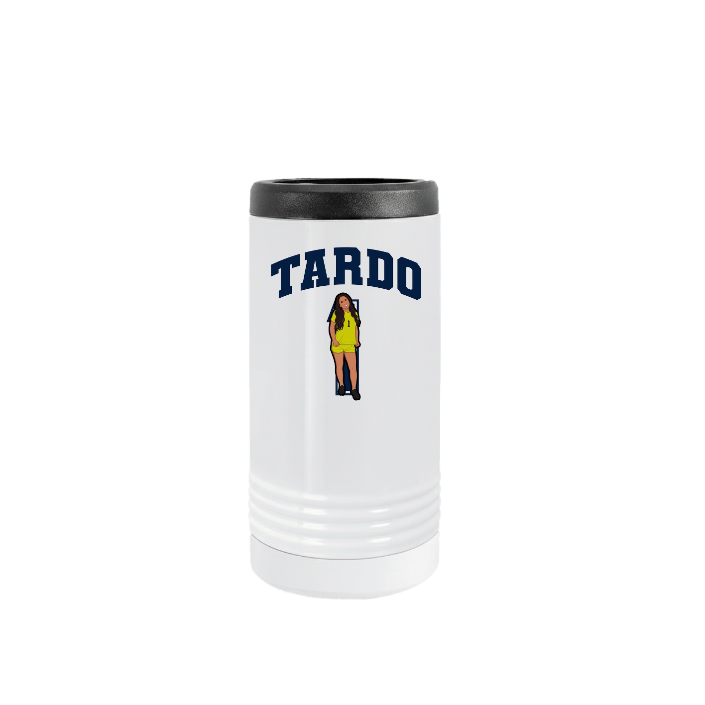 Slim Beverage Holder — Number in White