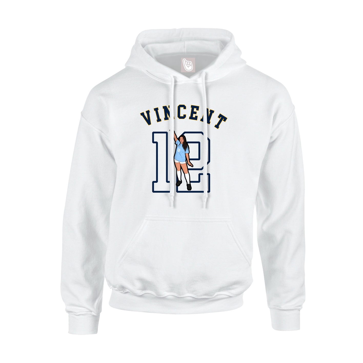 Youth Hoodie — Shirsey Arch in White