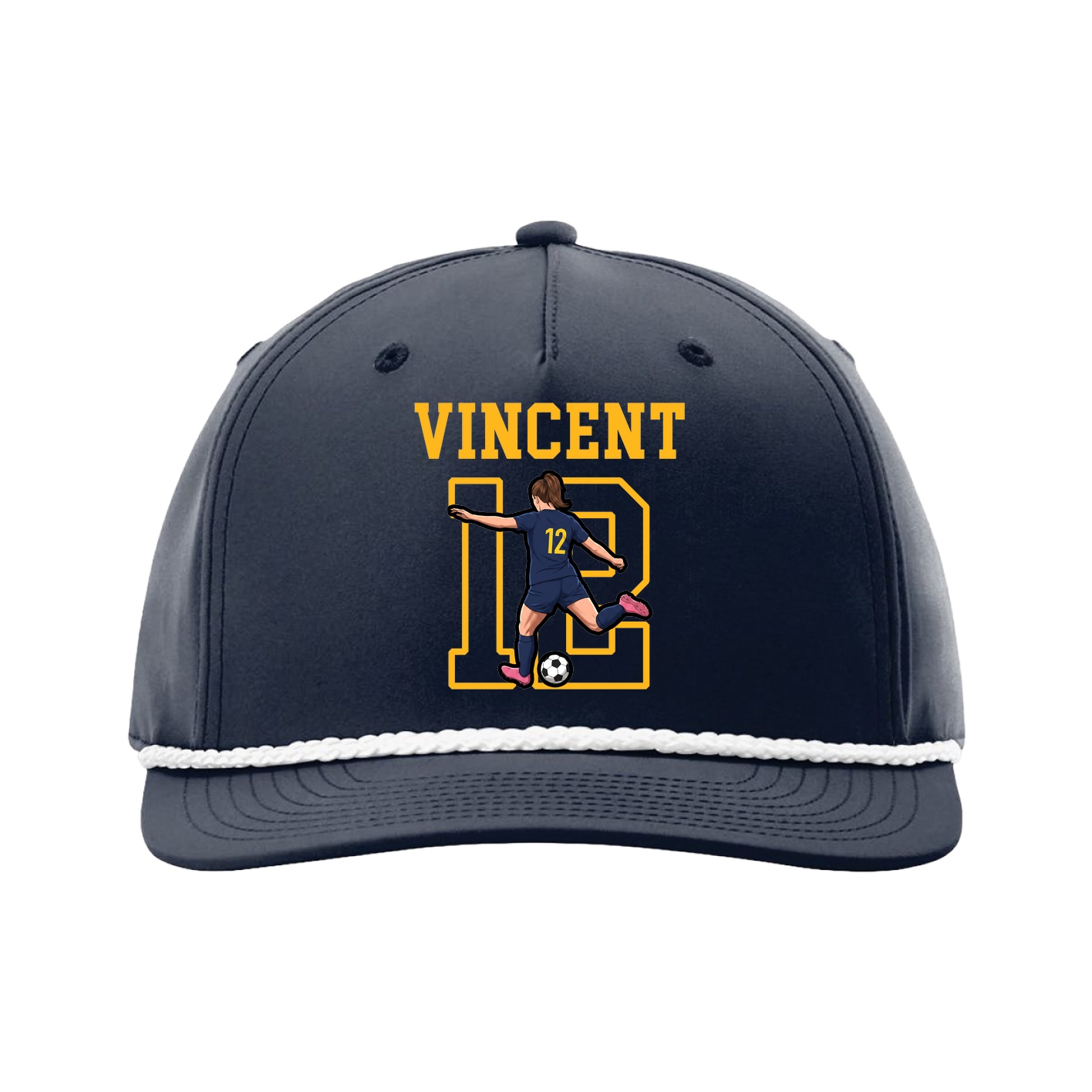 Five-Panel Classic Rope Cap — Shirsey in Navy