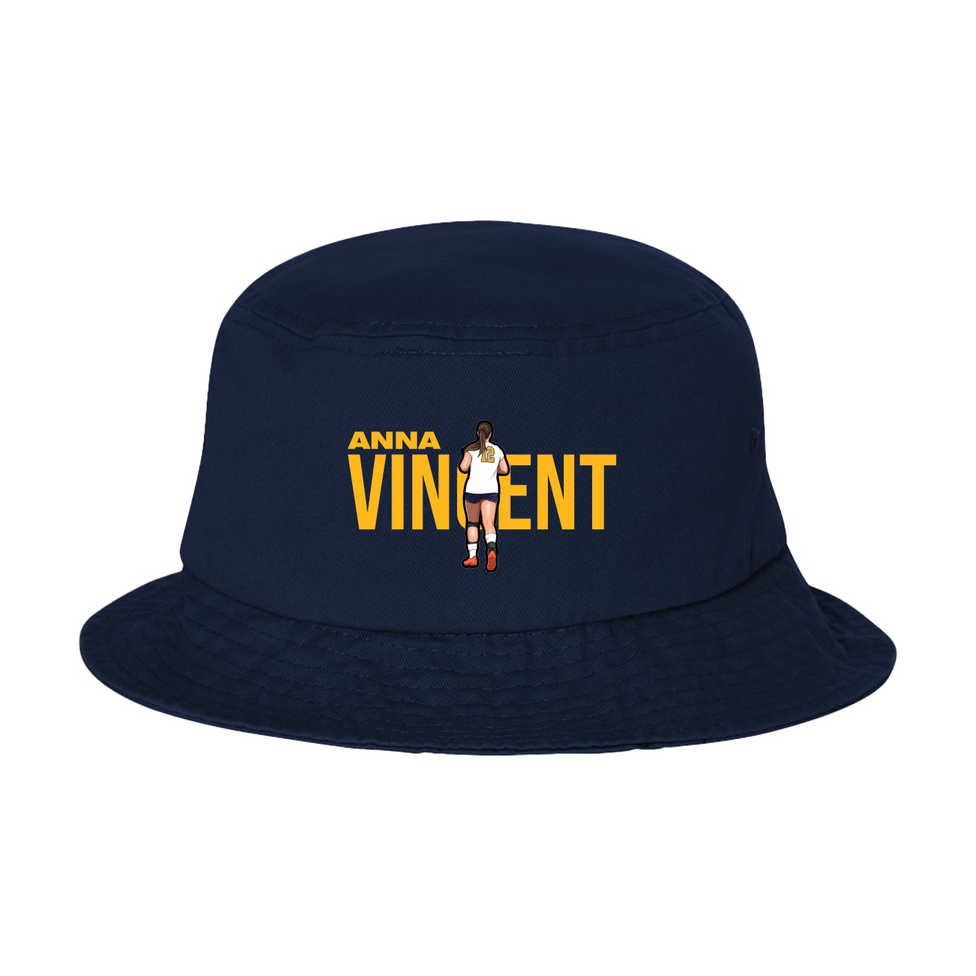 Bucket Cap — Player Name in Navy