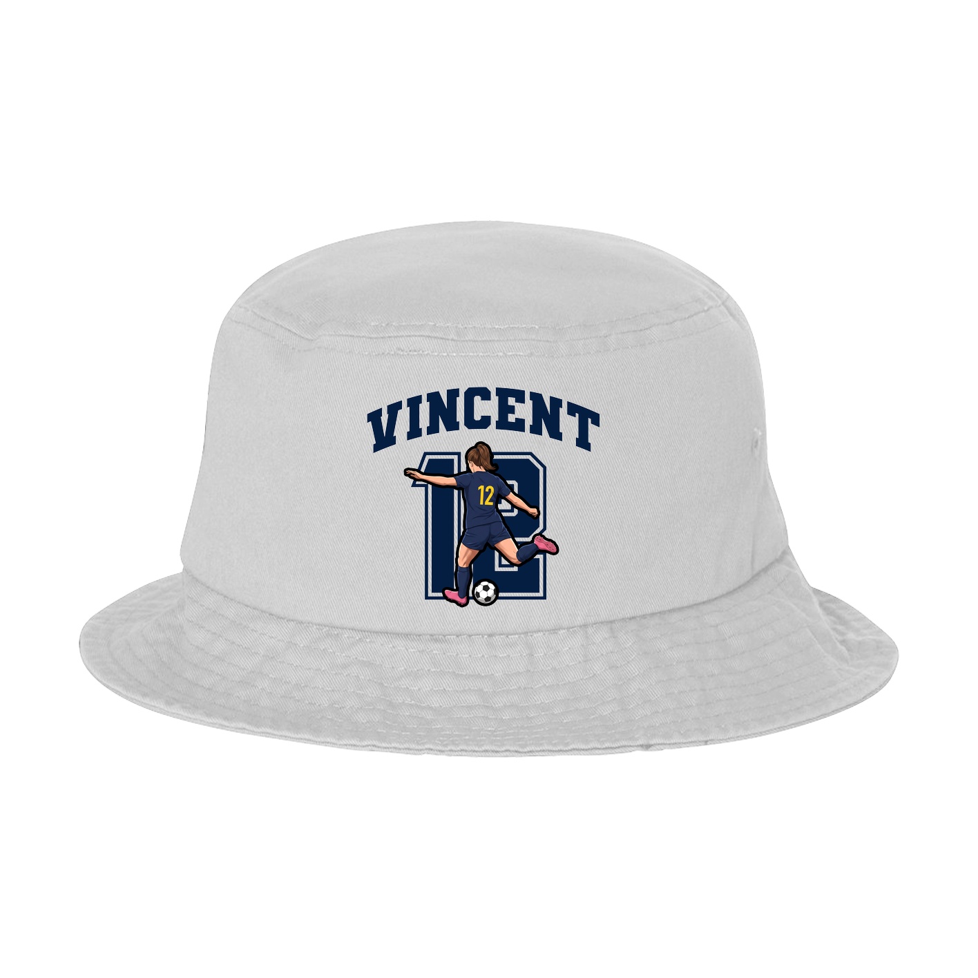 Bucket Cap — Number in White
