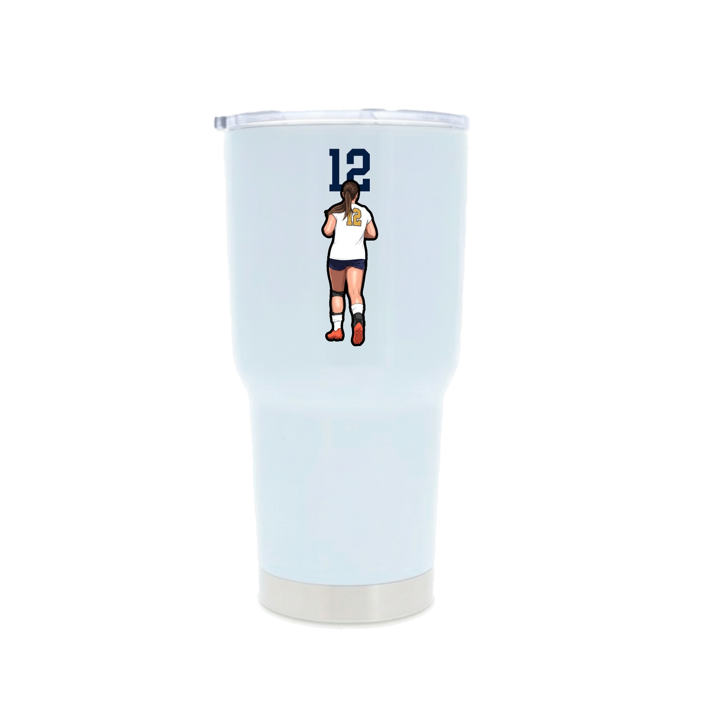 30oz Stainless Steel Tumbler — Number Top in White