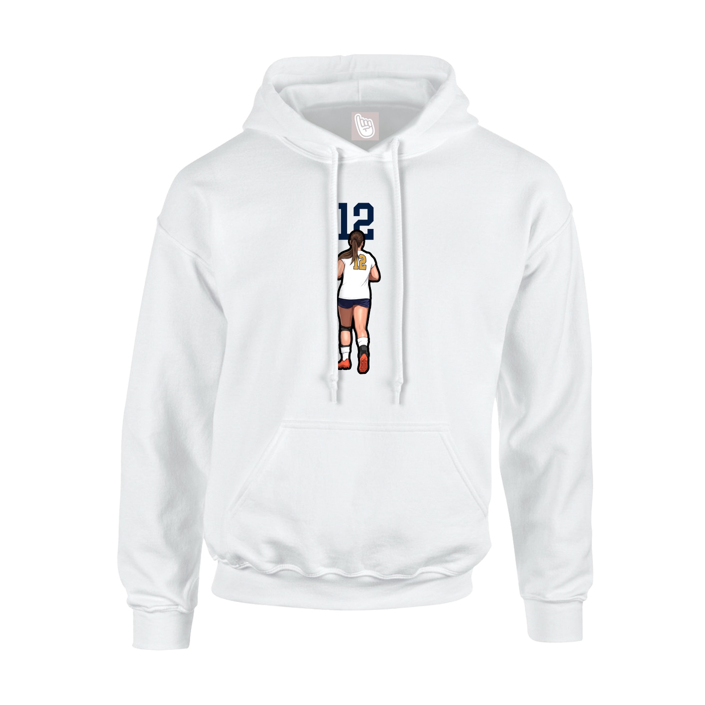 Hoodie — Number Top in White