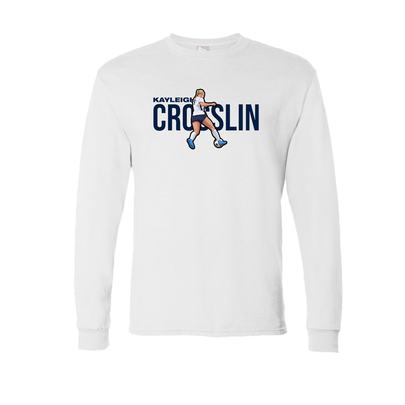 Long Sleeve Tee — Player Name in White