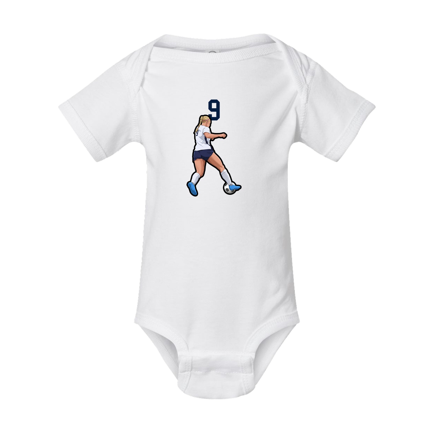 Baby Onesie — Number Top in White