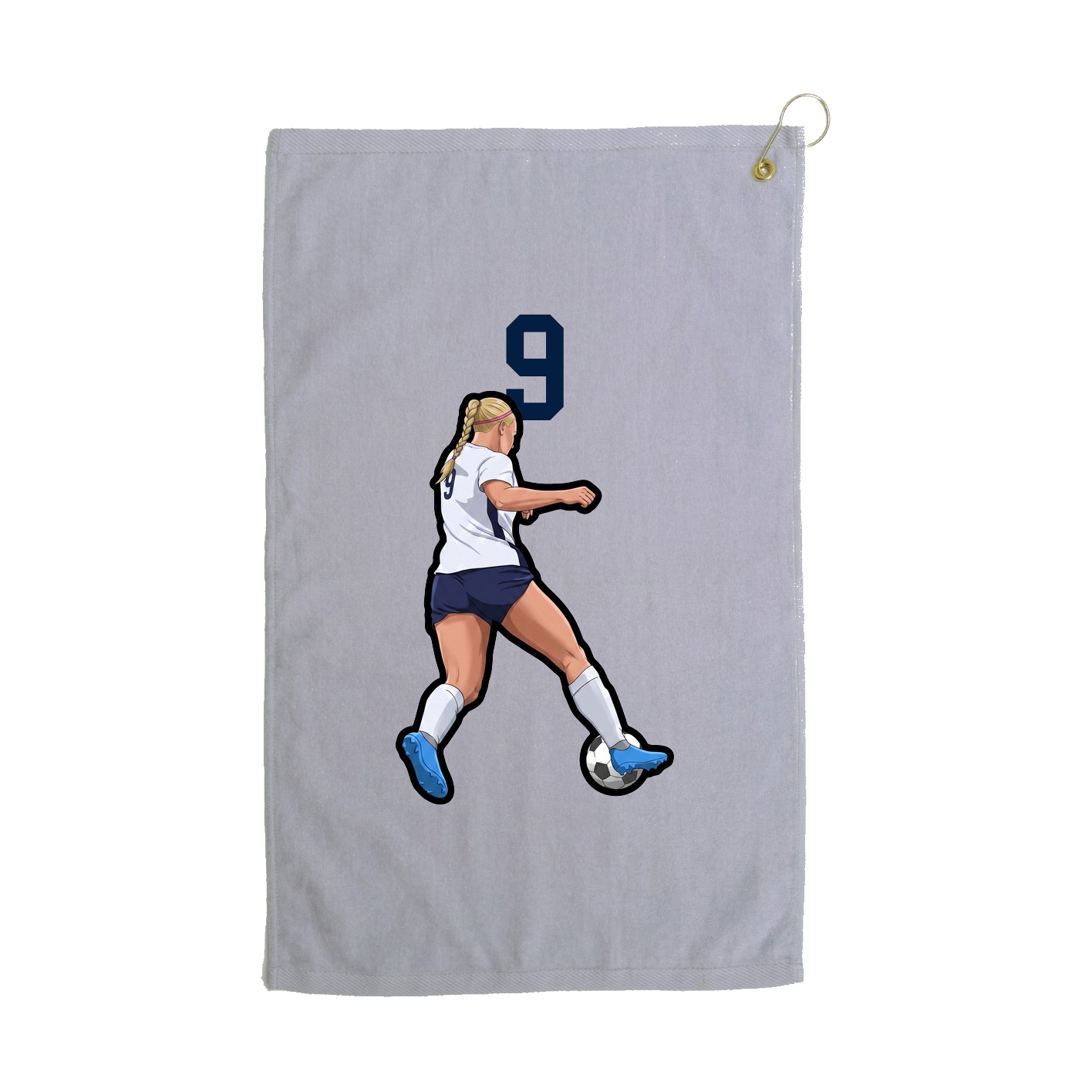 Golf Towel — Number Top in Grey