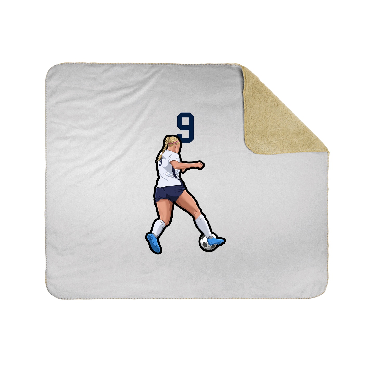 Throw Blanket — Number Top in White