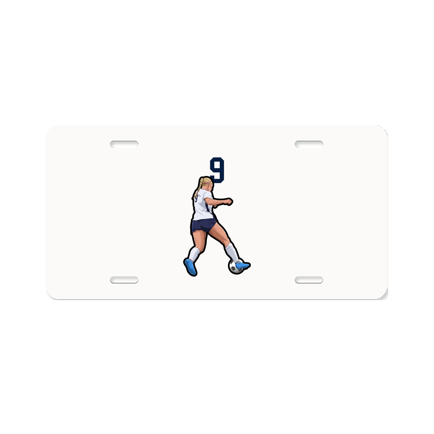 License Plate — Number Top in Classic