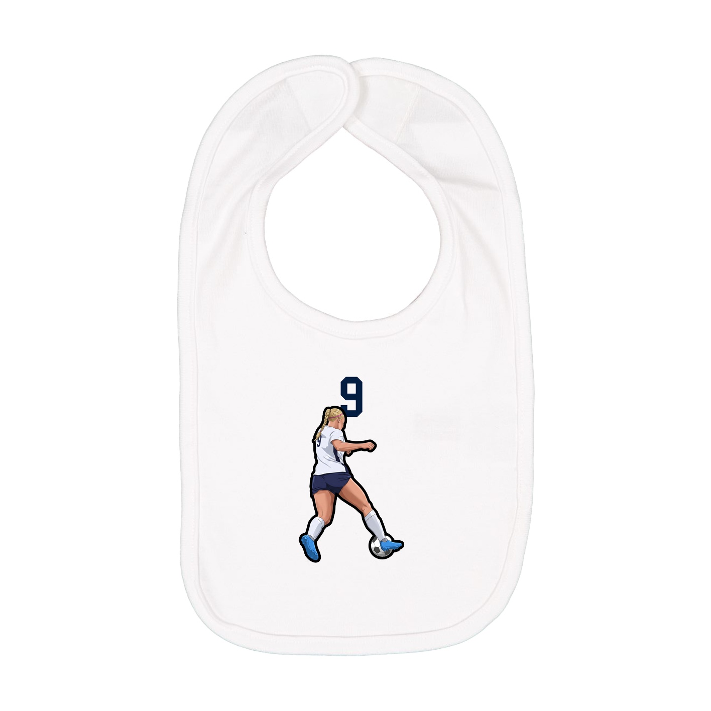 Infant Bib — Number Top in White