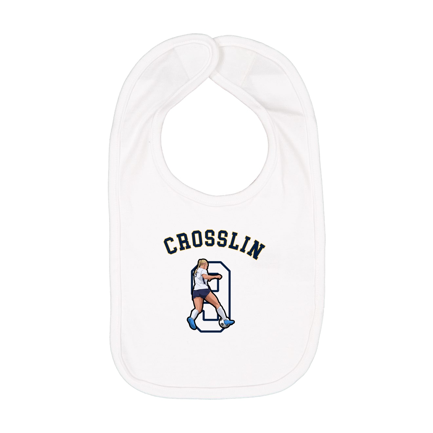 Infant Bib — Shirsey Arch in White