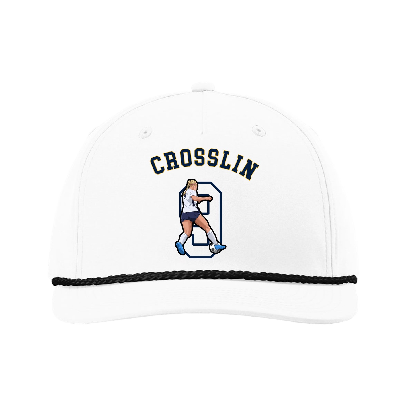 Five-Panel Classic Rope Cap — Shirsey Arch in White