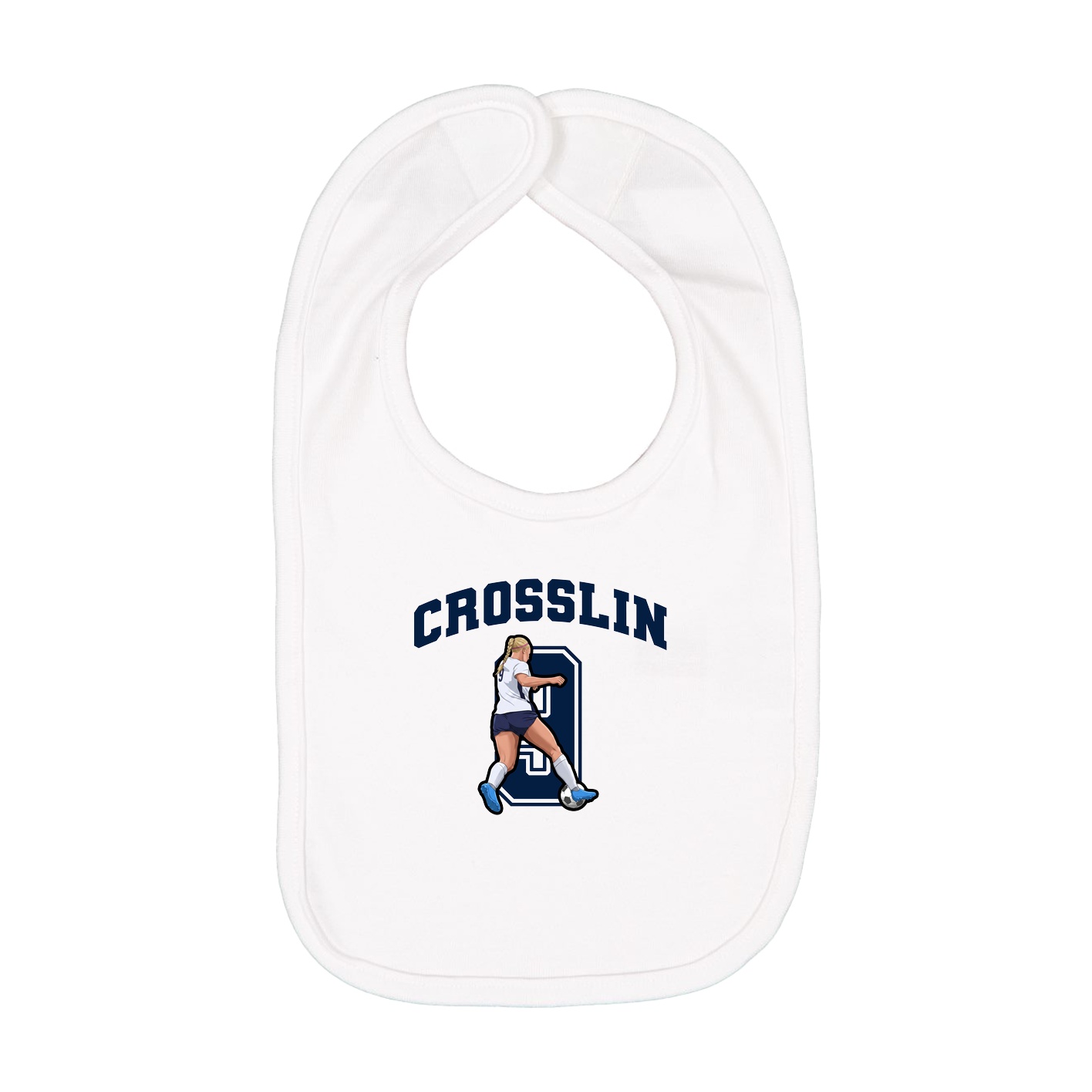 Infant Bib — Number in White