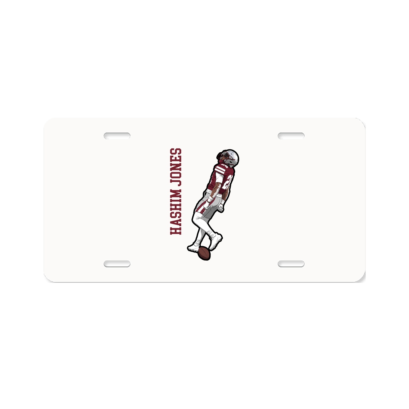 License Plate — Name Vertical in Classic
