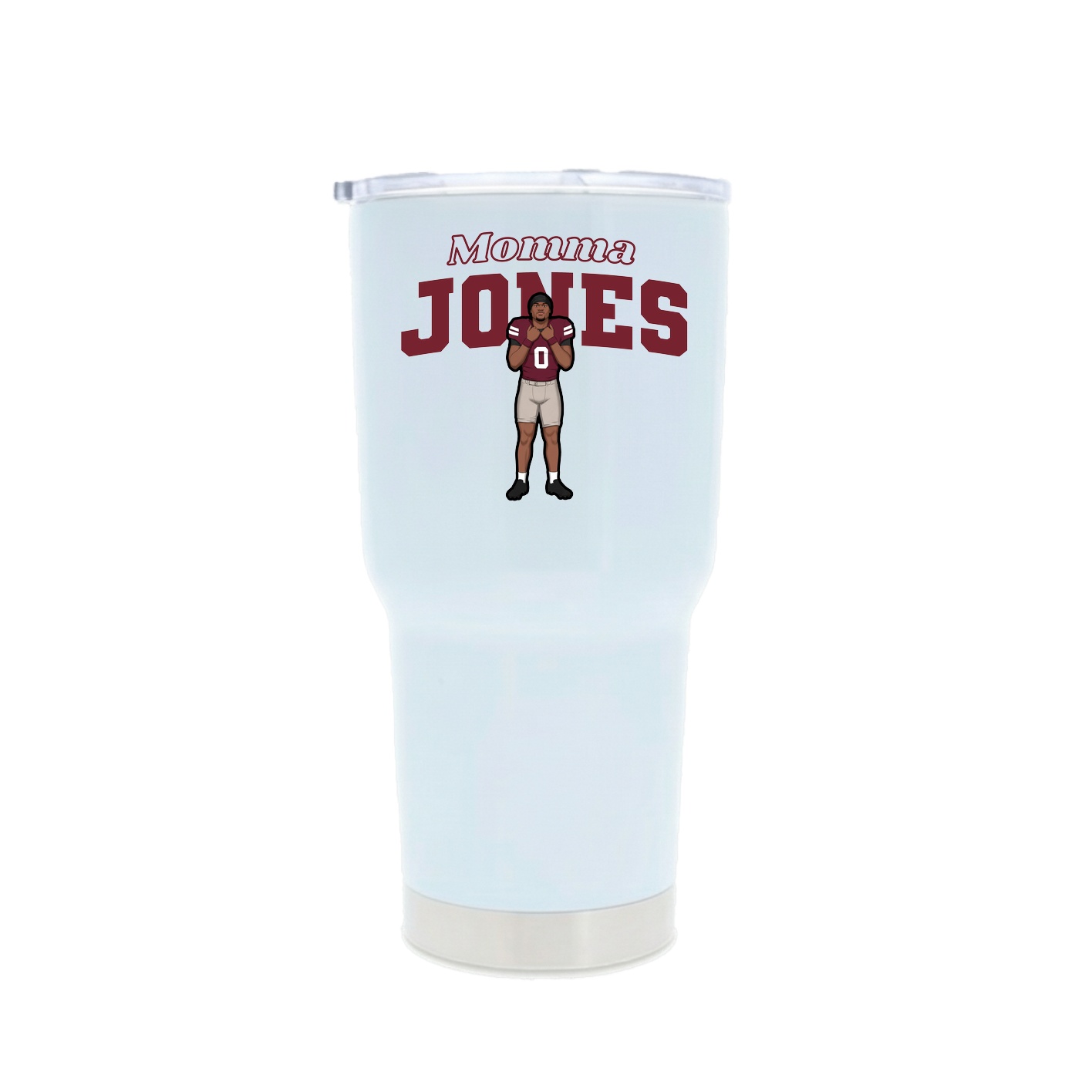 30oz Stainless Steel Tumbler — Mothers Day Block in White