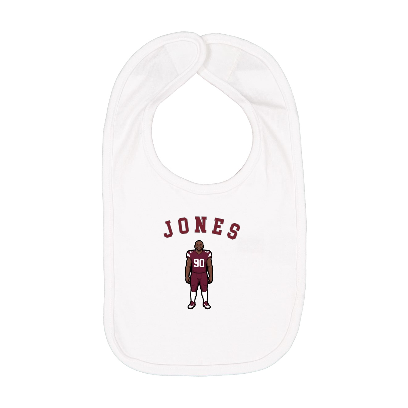 Infant Bib — Shirsey Arch in White