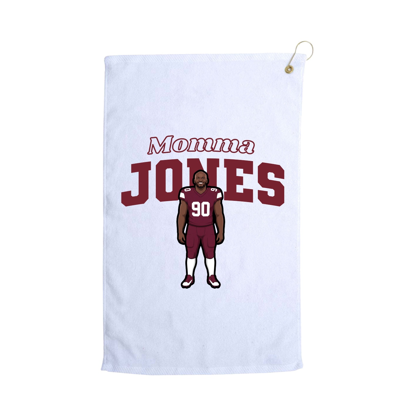 Golf Towel — Mothers Day Block in White