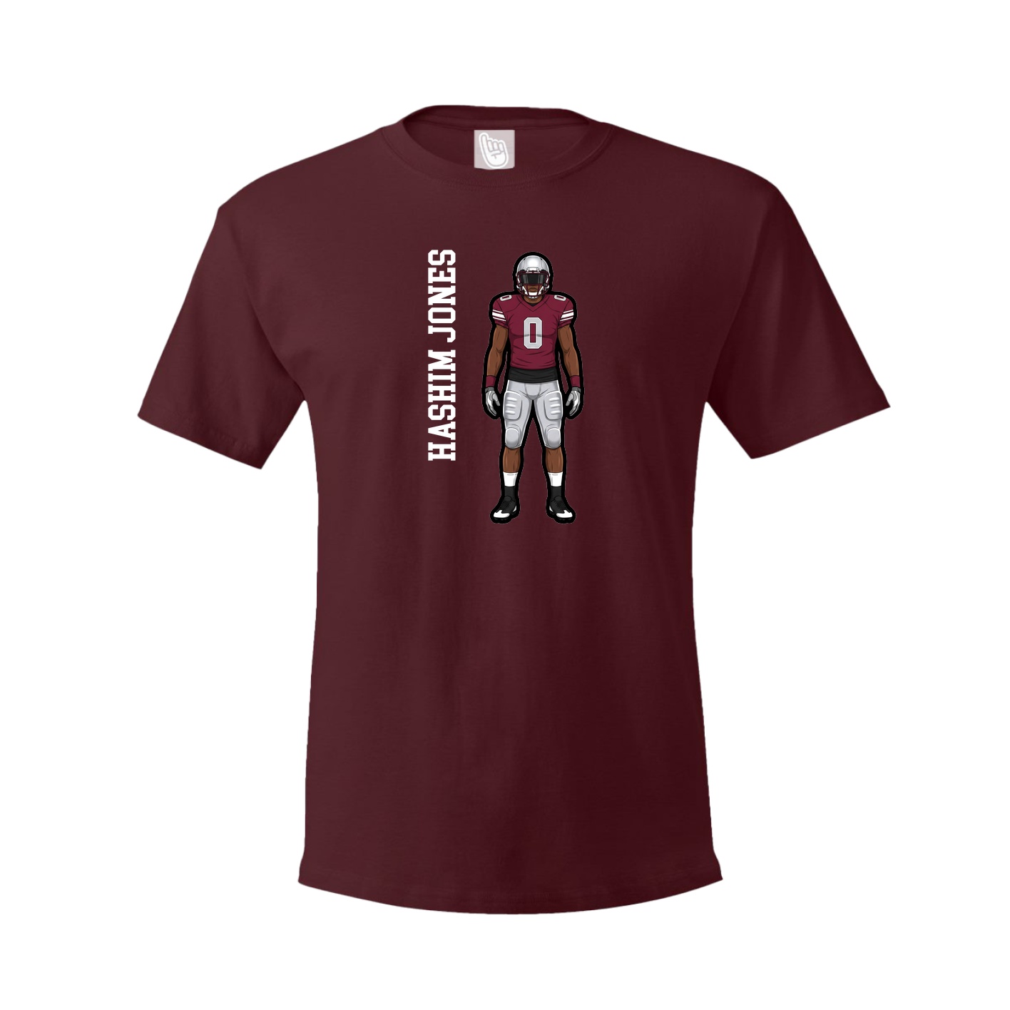 Tee — Name Vertical in Maroon
