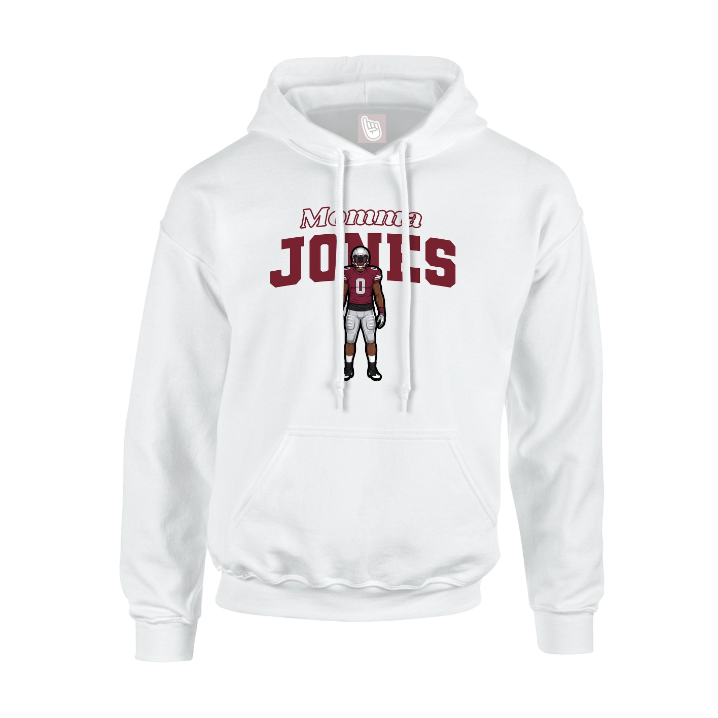 Youth Hoodie — Mothers Day Block in White