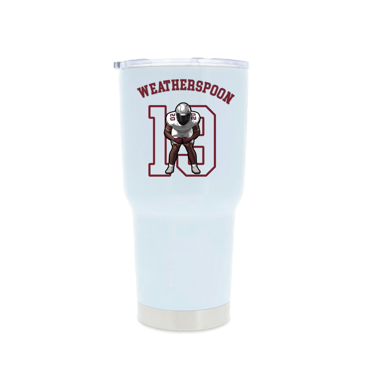 30oz Stainless Steel Tumbler — Shirsey Arch in White