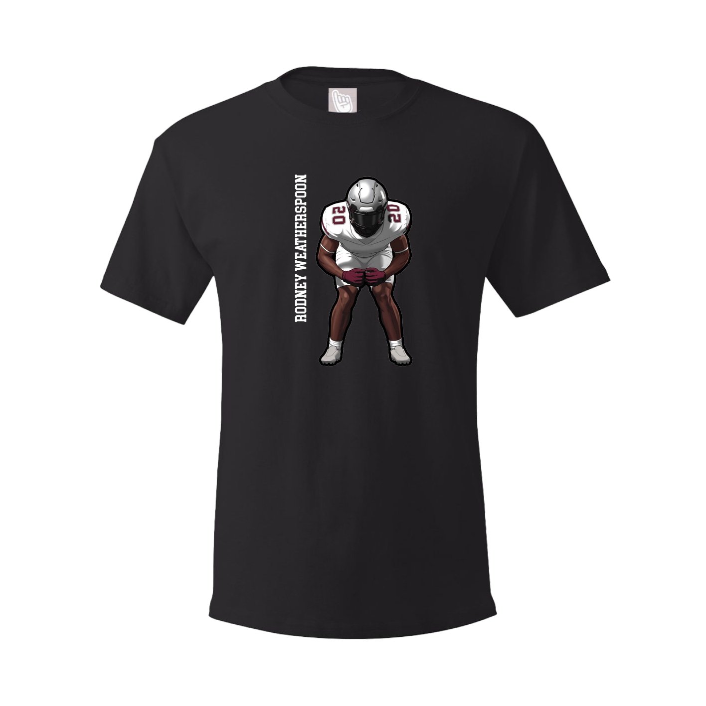 Youth Tee — Name Vertical in Black