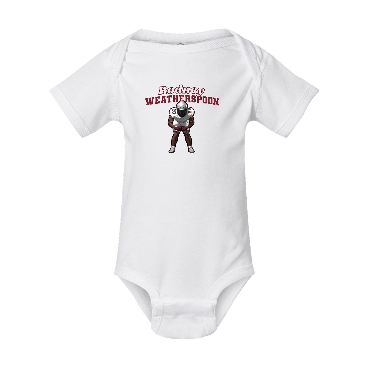 Baby Onesie — Name Arch in White