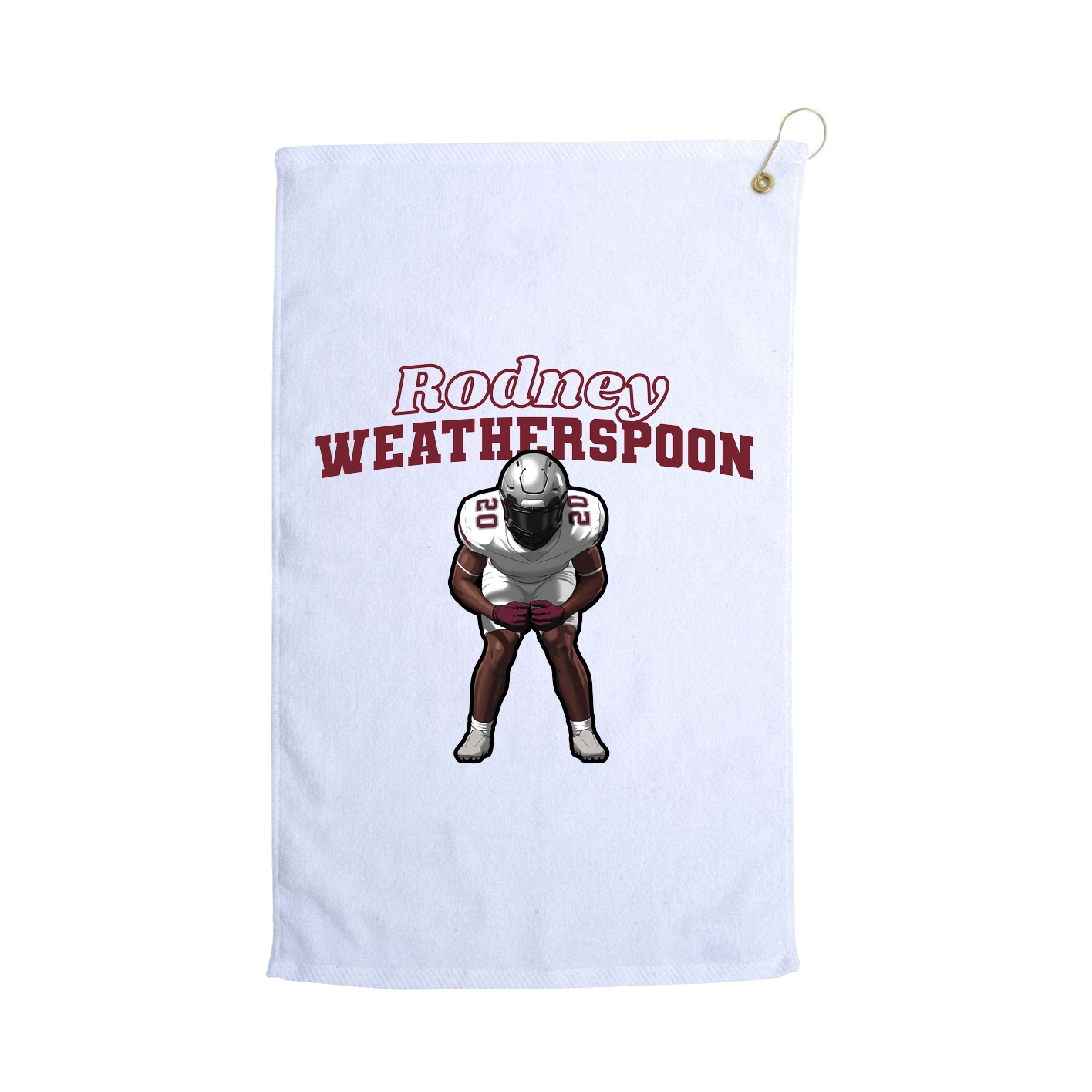Golf Towel — Name Arch in White