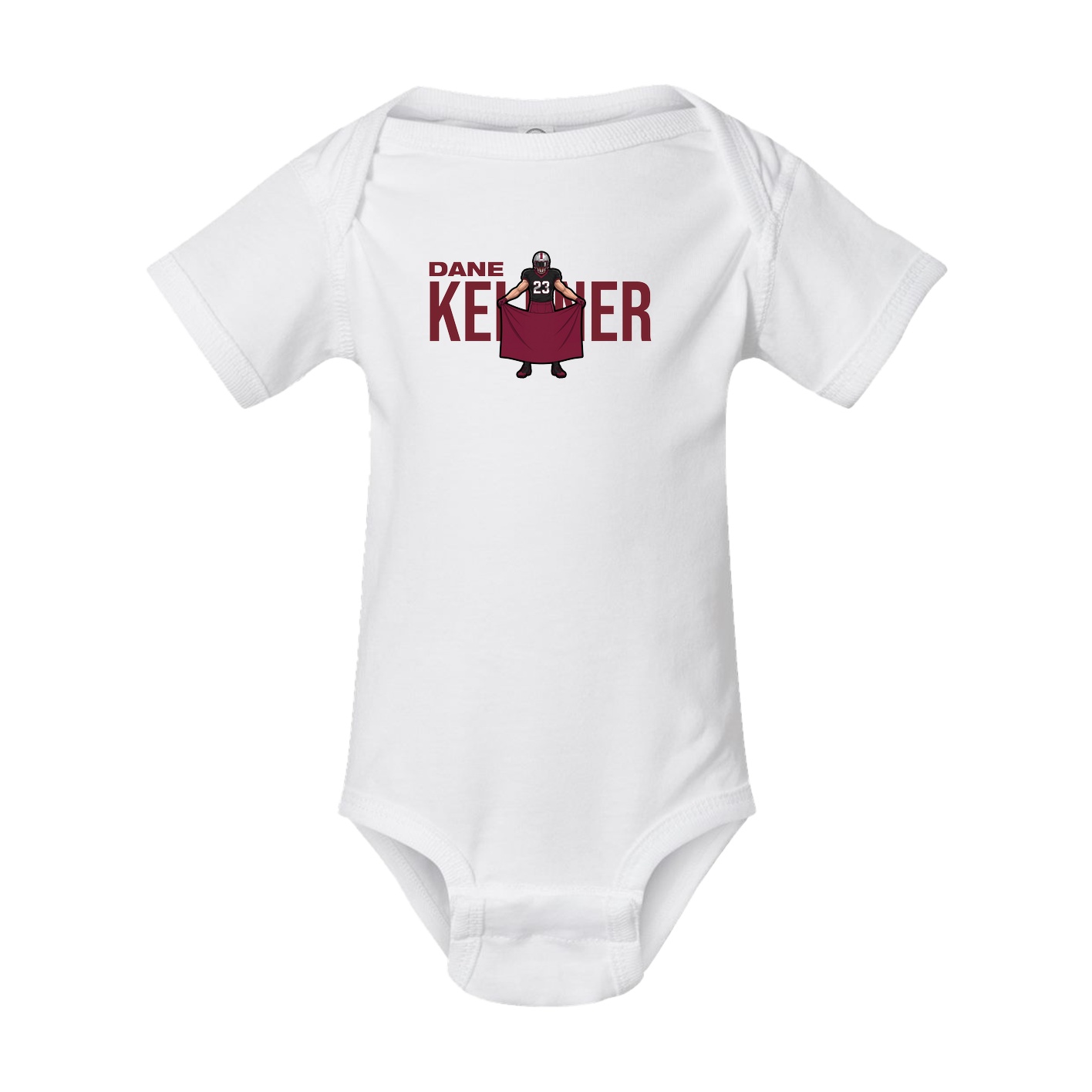 Baby Onesie — Player Name in White