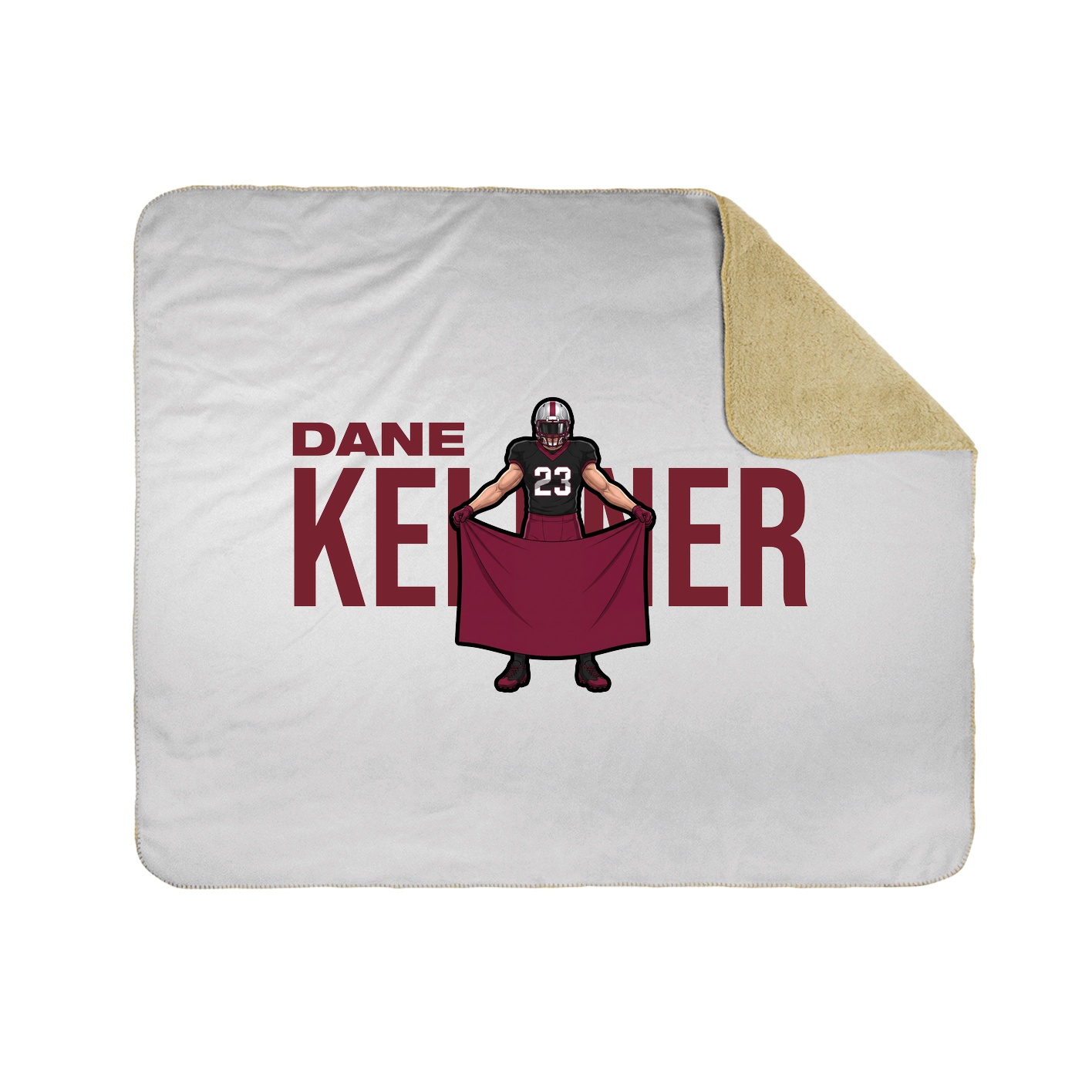 Throw Blanket — Player Name in White