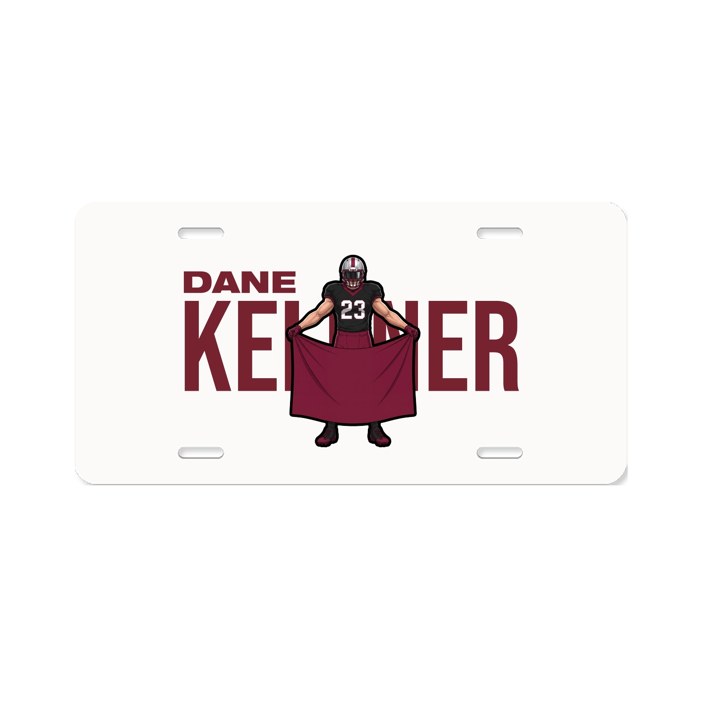 License Plate — Player Name in Classic