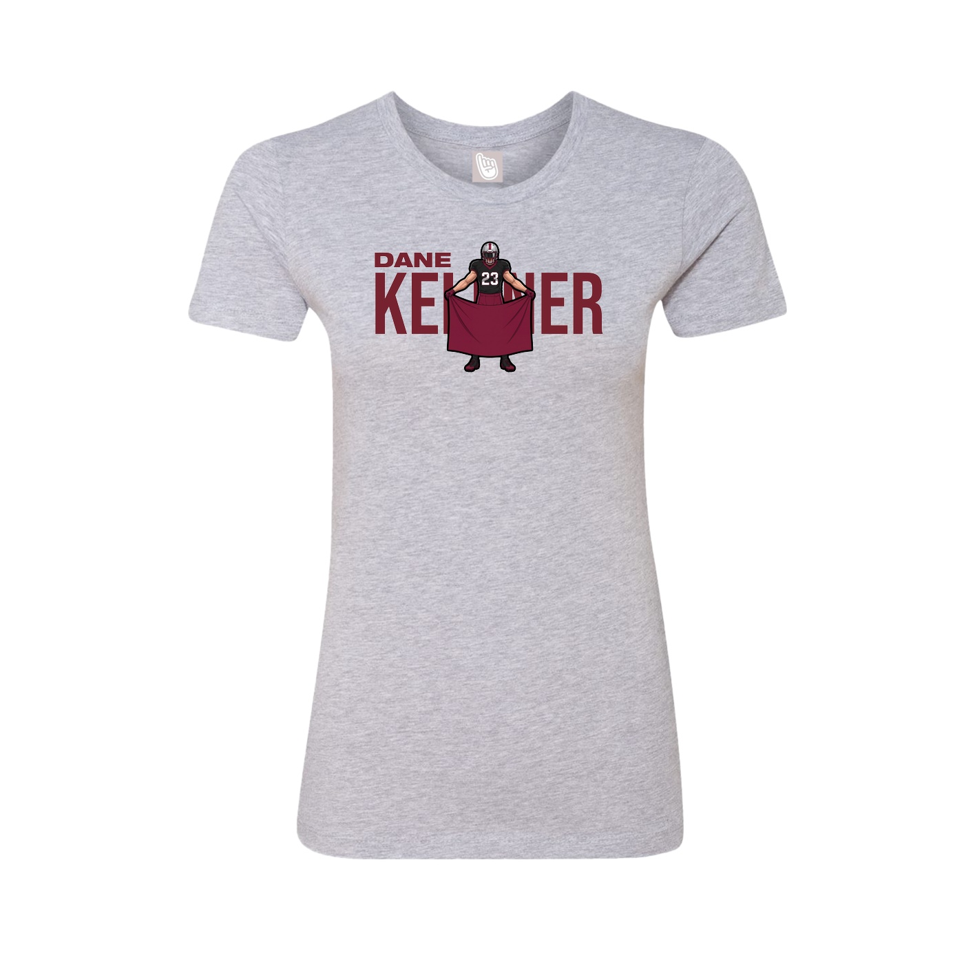 Fitted Women's Tee — Player Name in Grey