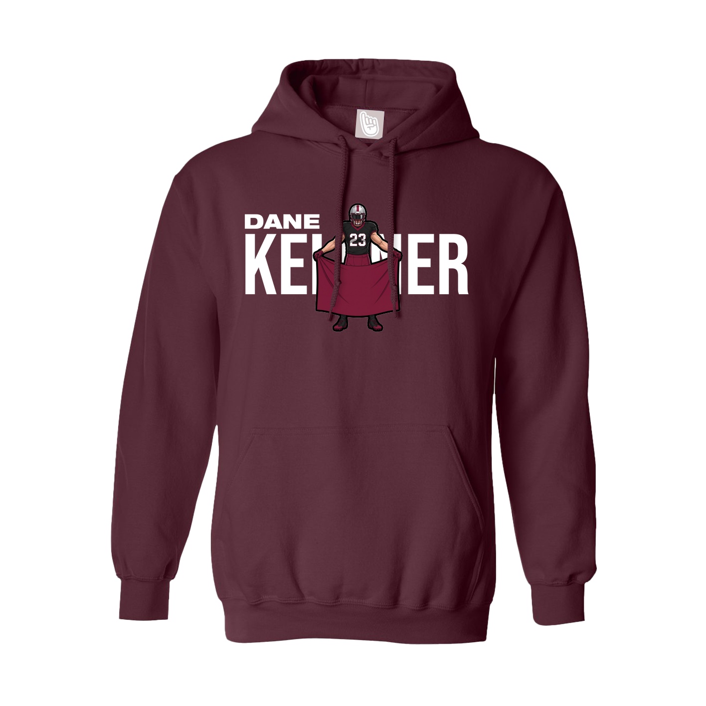 Hoodie — Player Name in Maroon