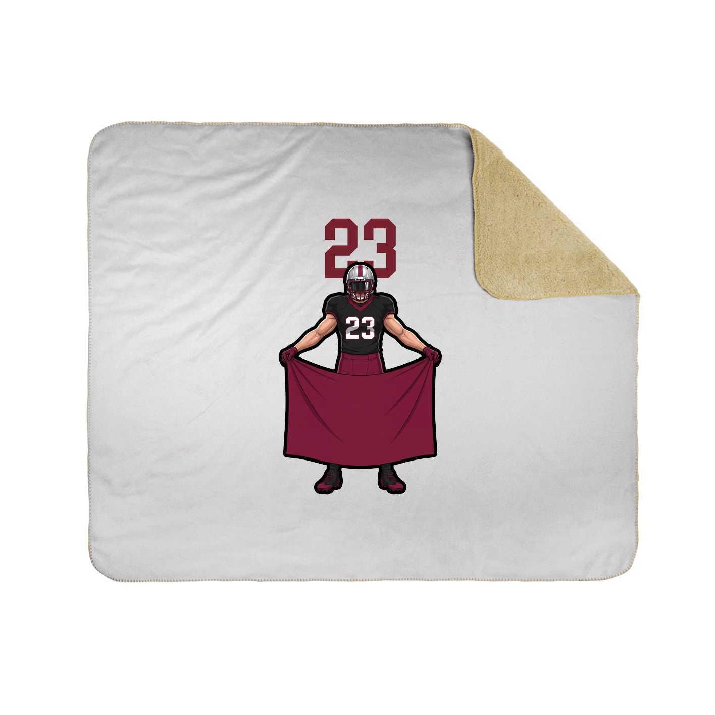 Throw Blanket — Number Top in White