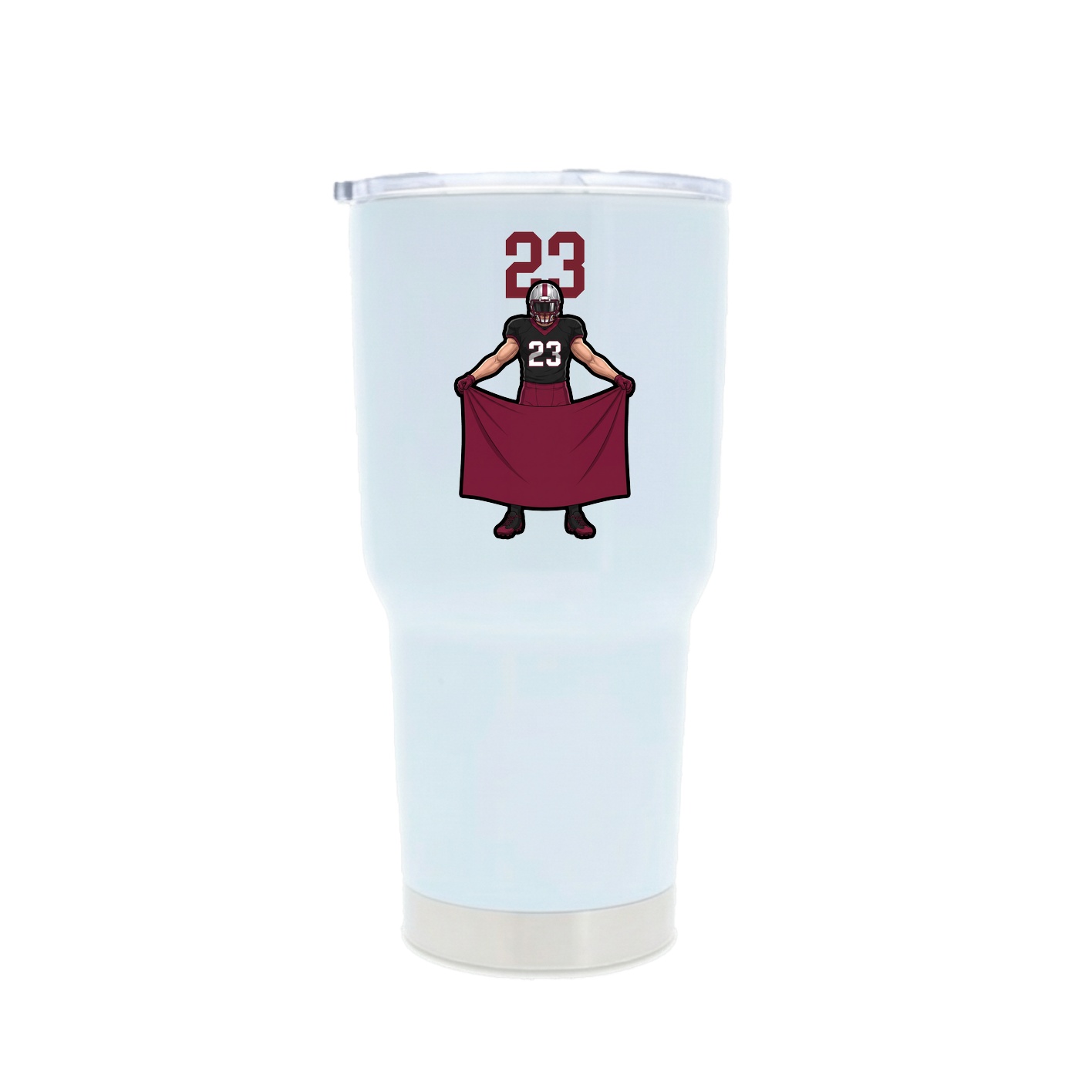 30oz Stainless Steel Tumbler — Number Top in White