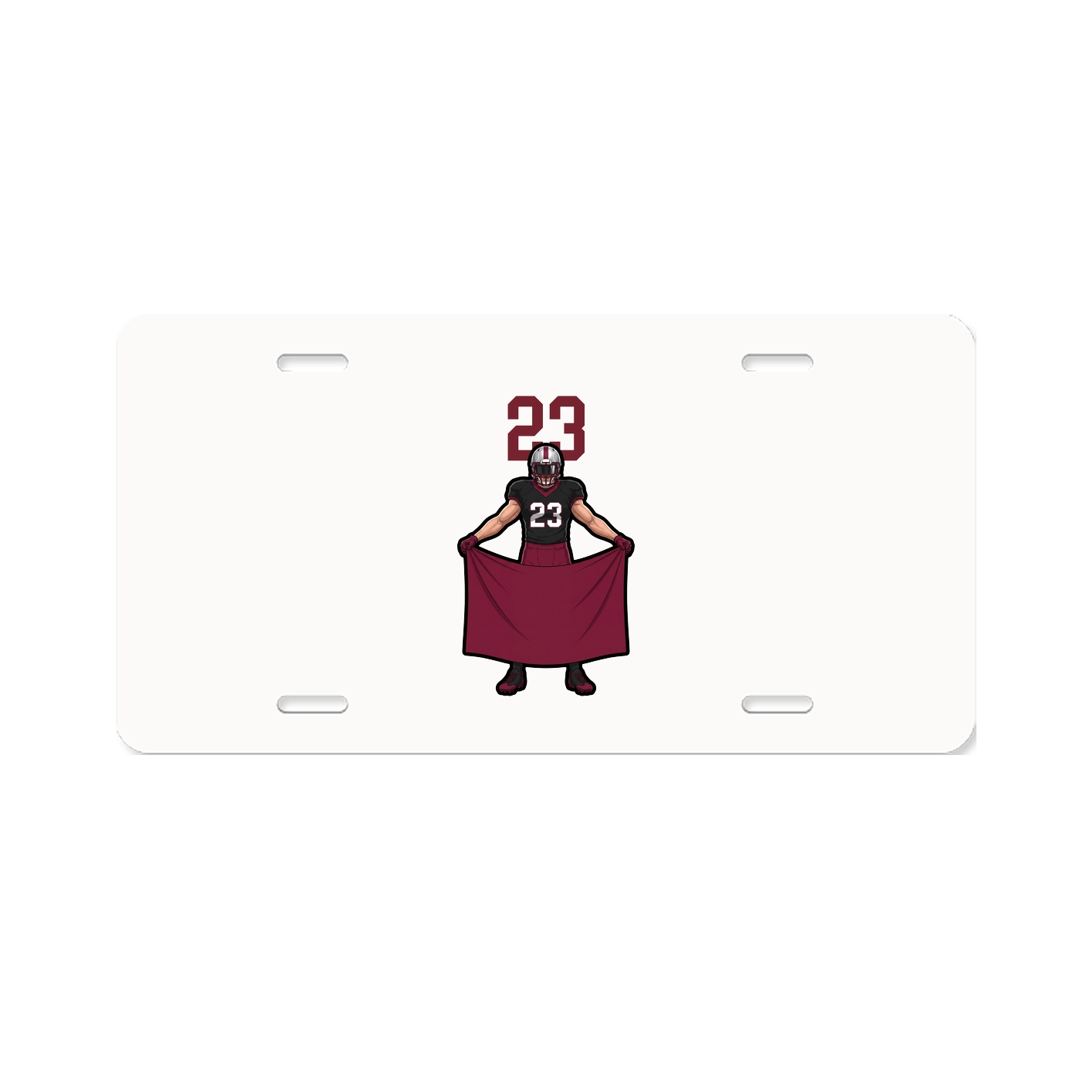 License Plate — Number Top in Classic
