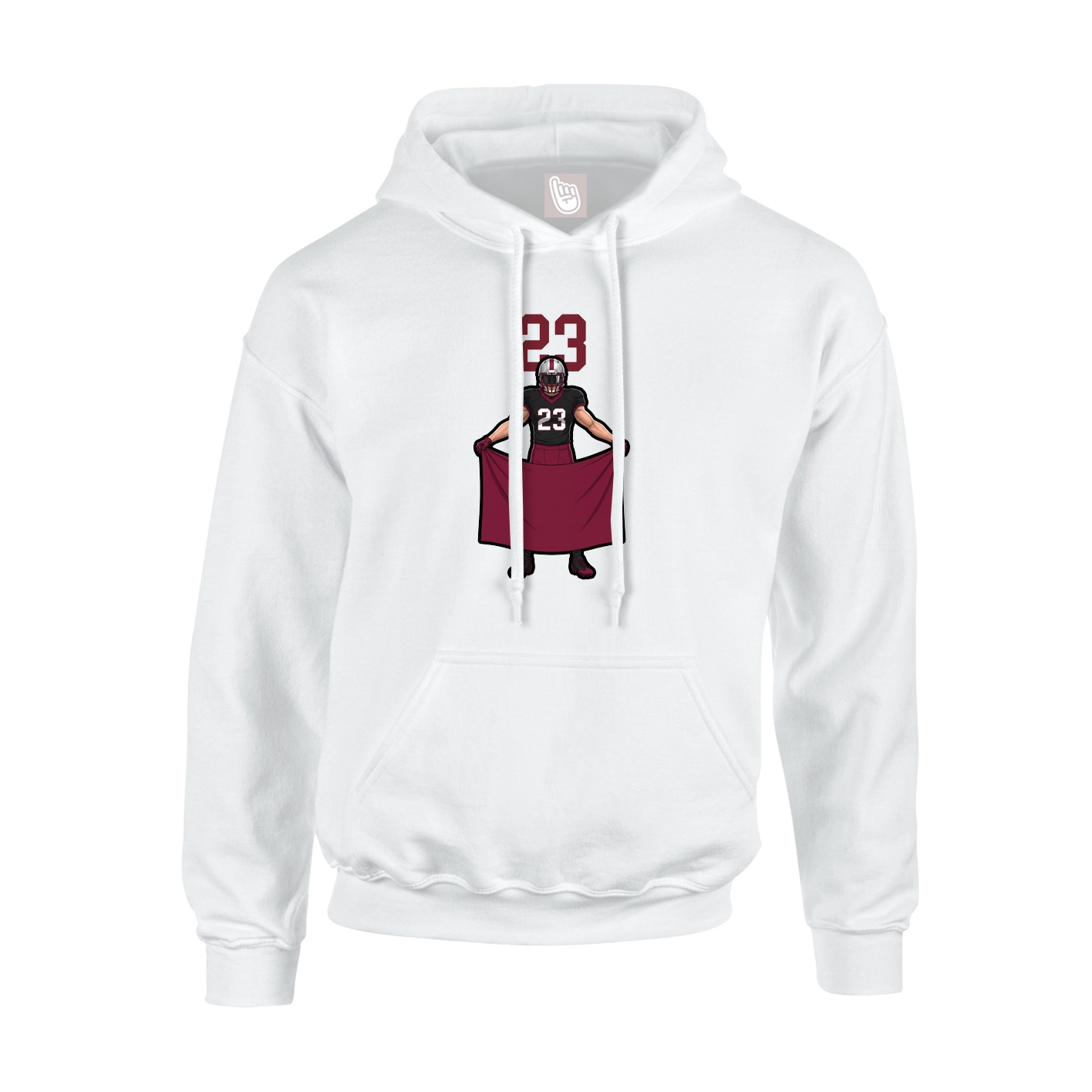 Hoodie — Number Top in White