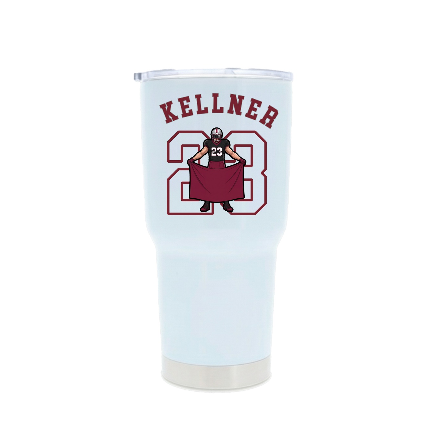 30oz Stainless Steel Tumbler — Shirsey Arch in White