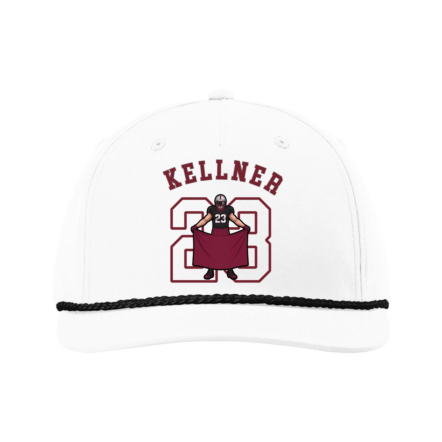 Five-Panel Classic Rope Cap — Shirsey Arch in White