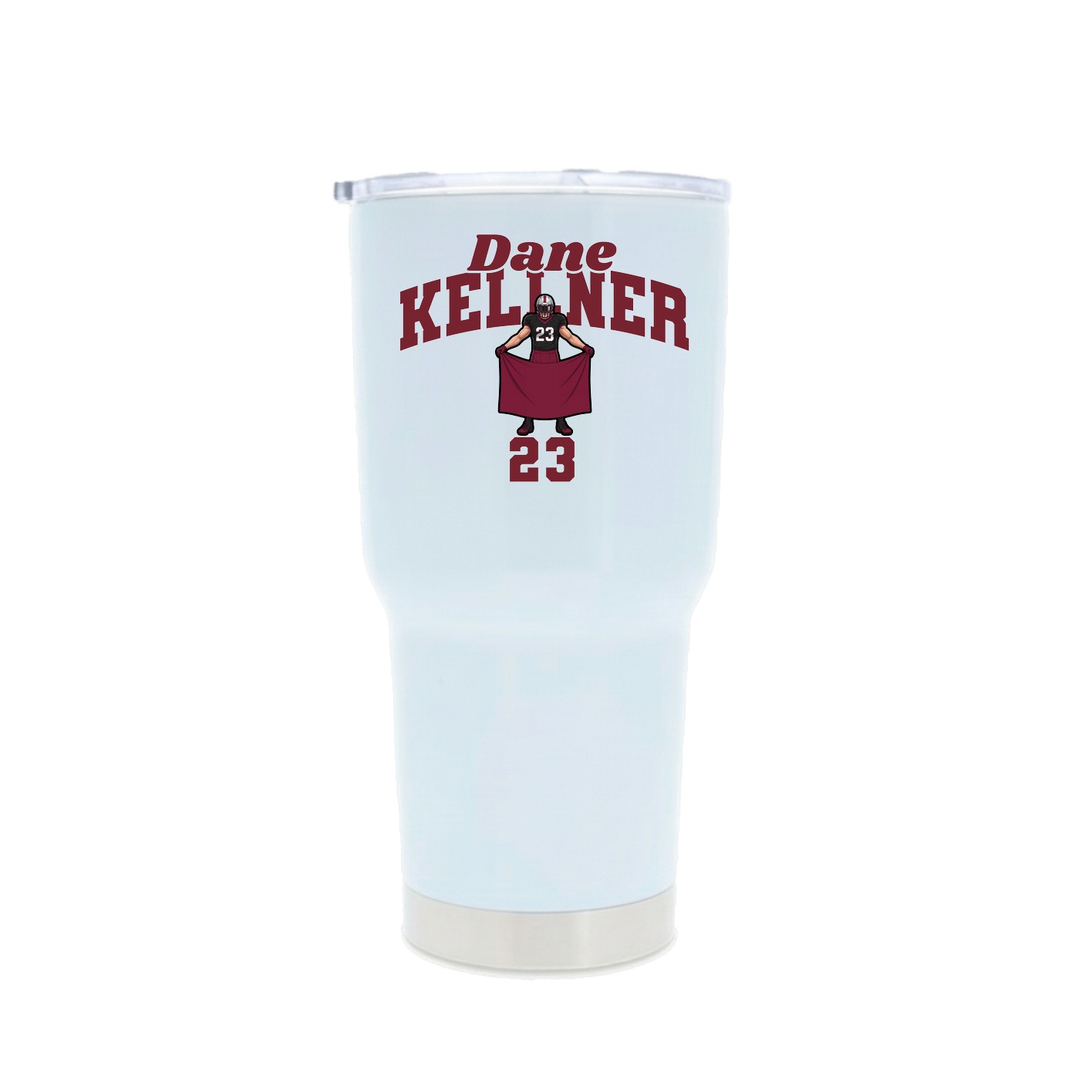 30oz Stainless Steel Tumbler — Signature Arch in White