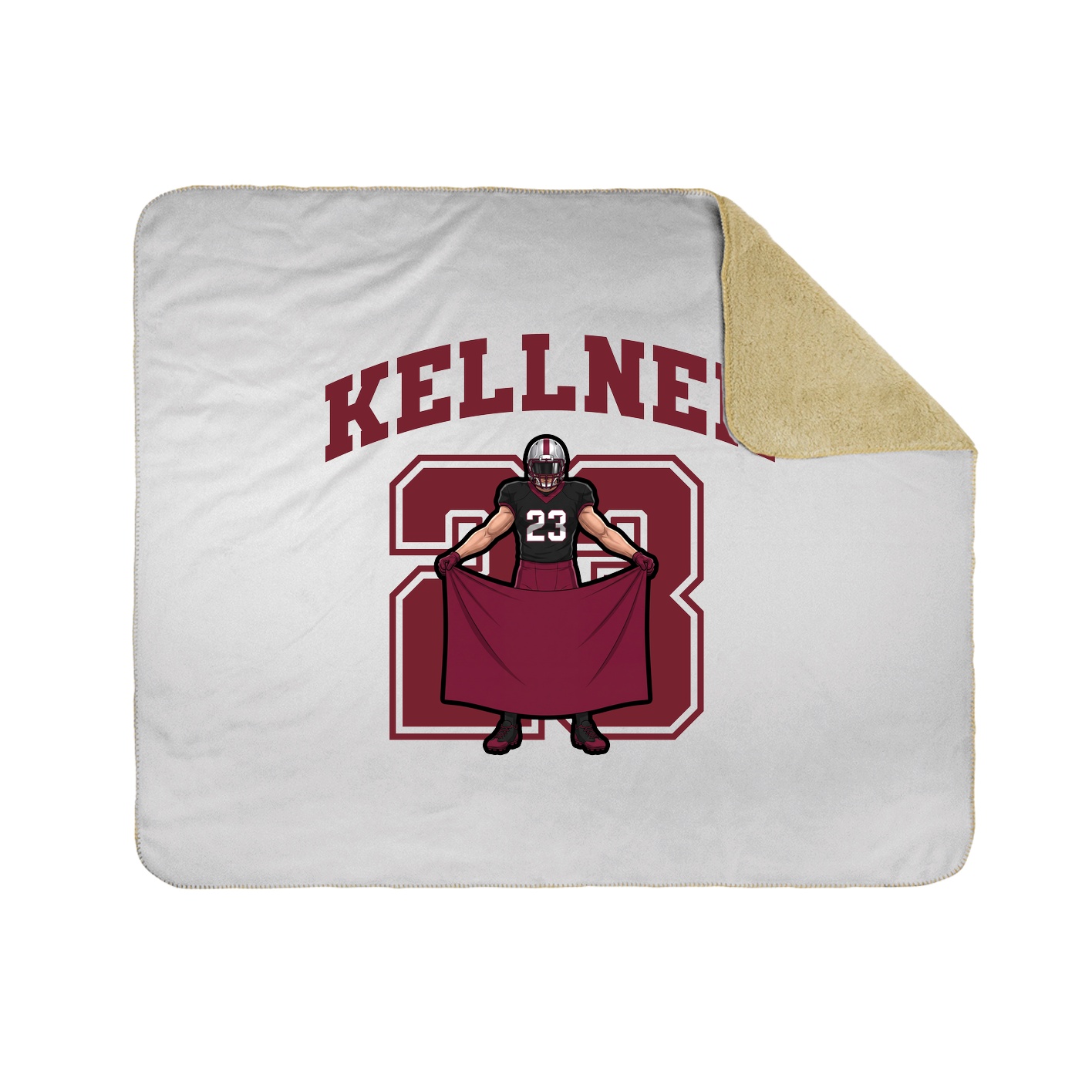 Throw Blanket — Number in White
