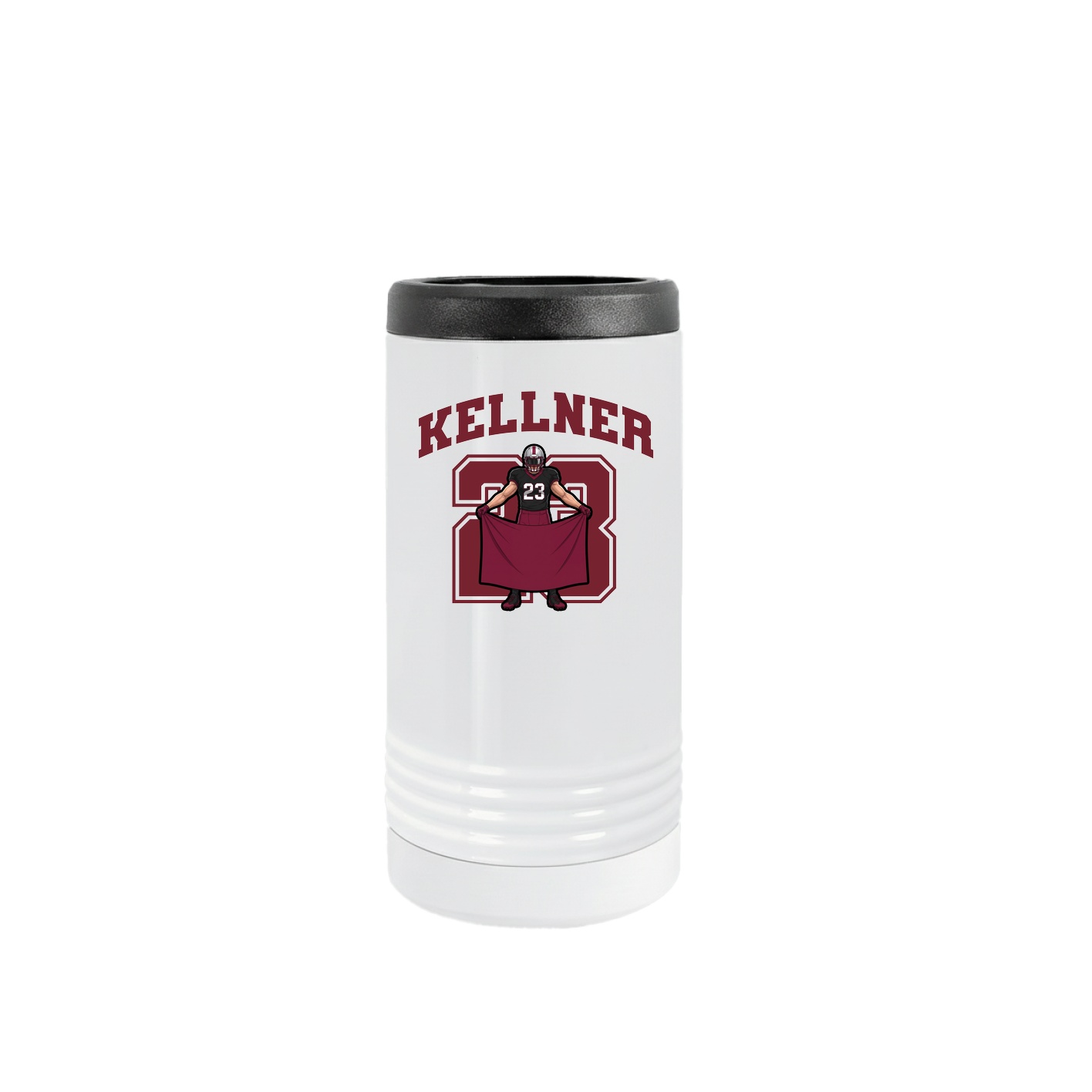 Slim Beverage Holder — Number in White