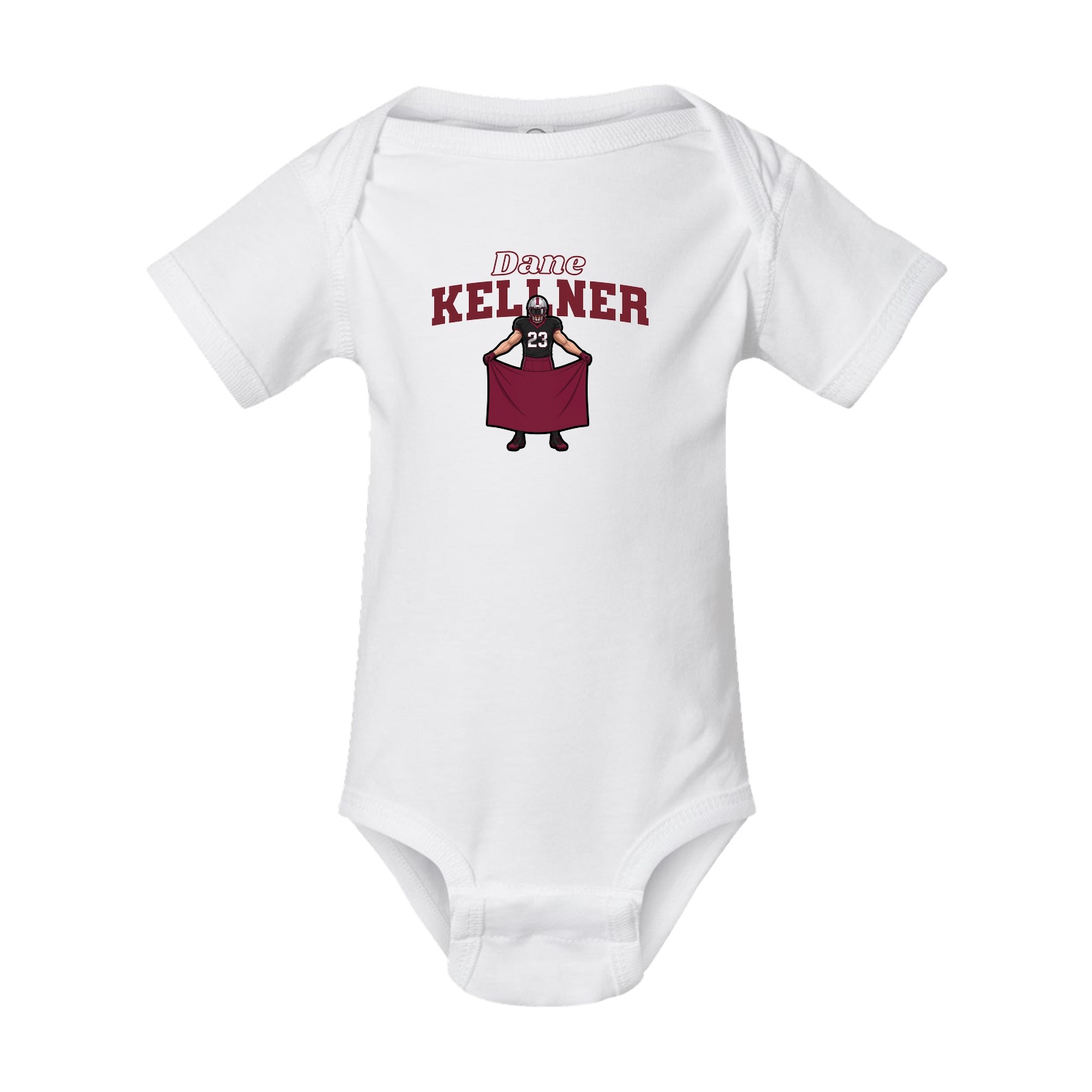 Baby Onesie — Name Arch in White