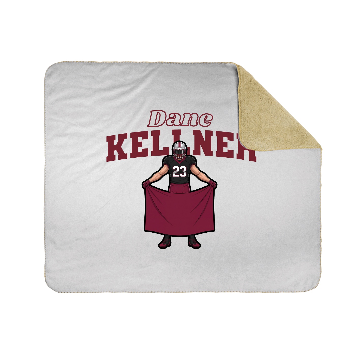 Throw Blanket — Name Arch in White