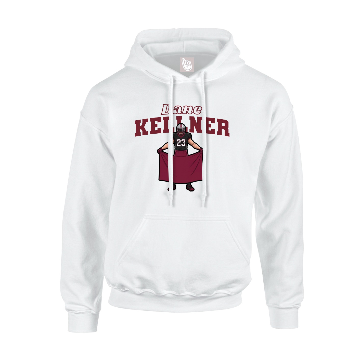 Hoodie — Name Arch in White