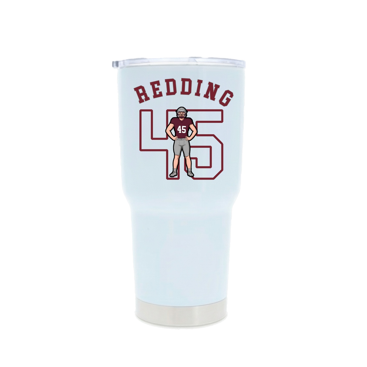 30oz Stainless Steel Tumbler — Shirsey Arch in White