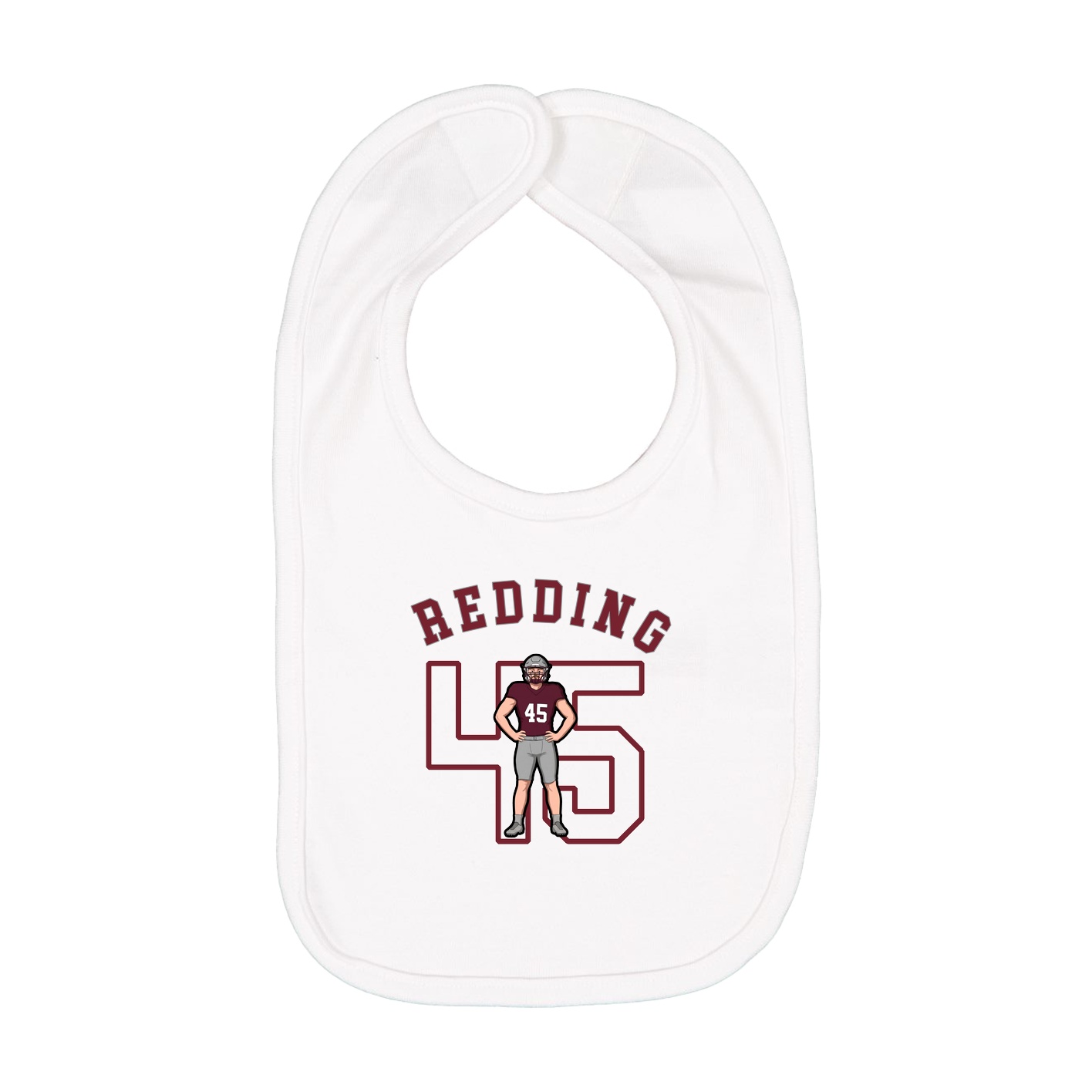 Infant Bib — Shirsey Arch in White