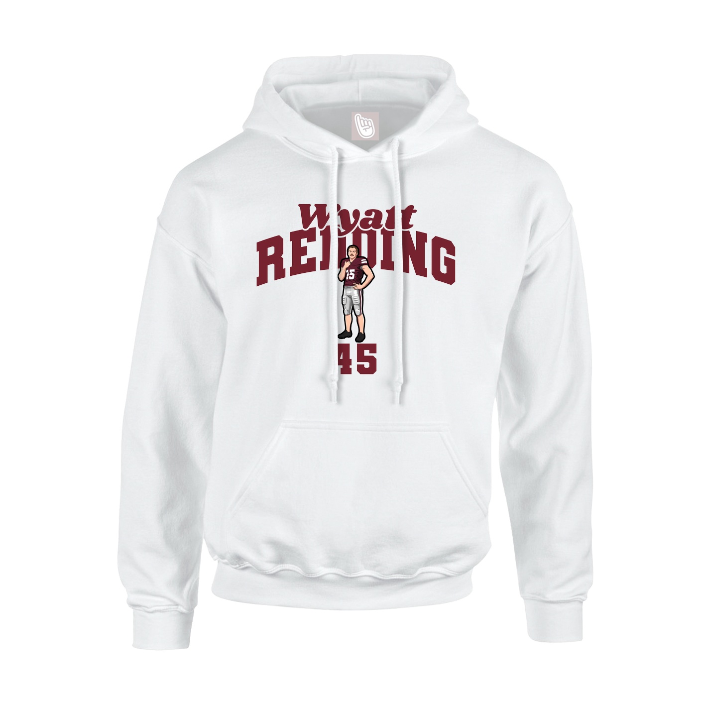 Youth Hoodie — Signature Arch in White