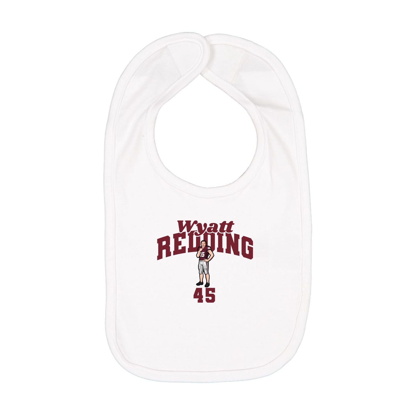 Infant Bib — Signature Arch in White