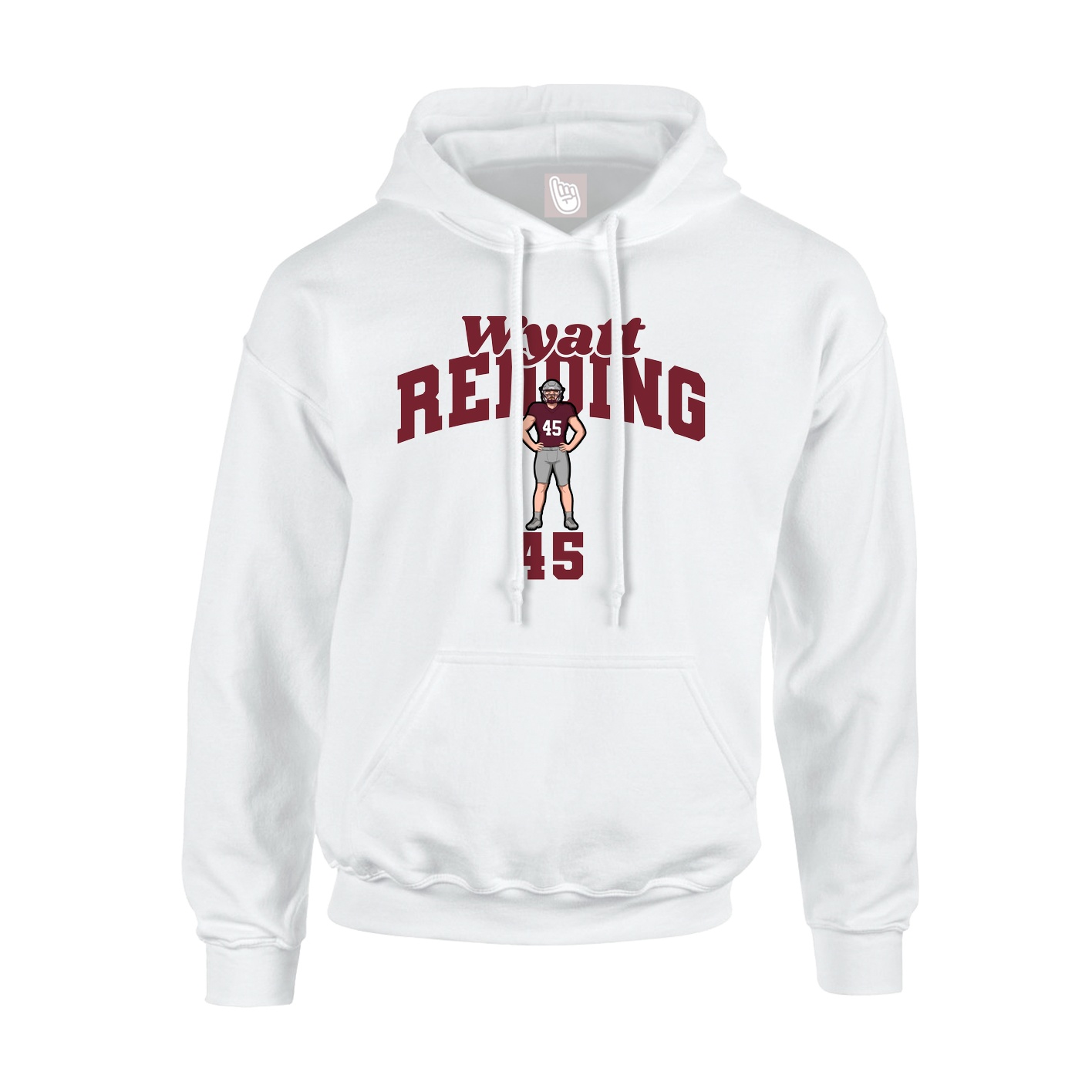 Hoodie — Signature Arch in White