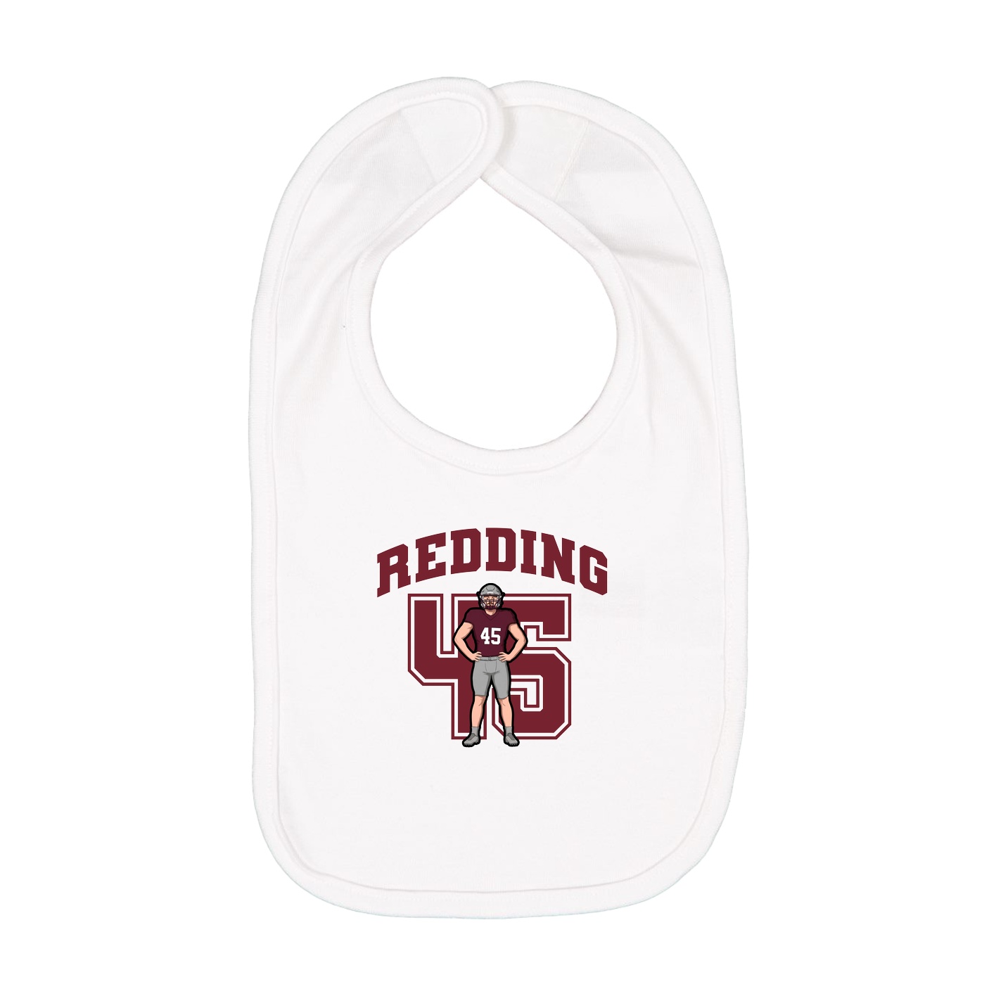 Infant Bib — Number in White